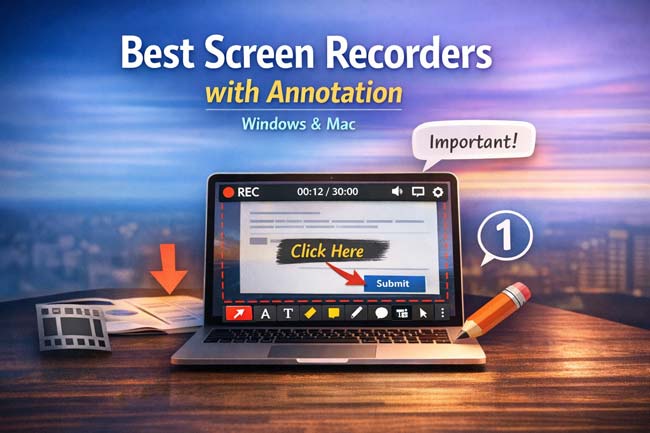 screen recording with annotation tools for Windows and Mac